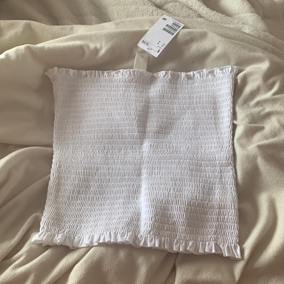NWT White smocked tube top - Picture 1 of 1